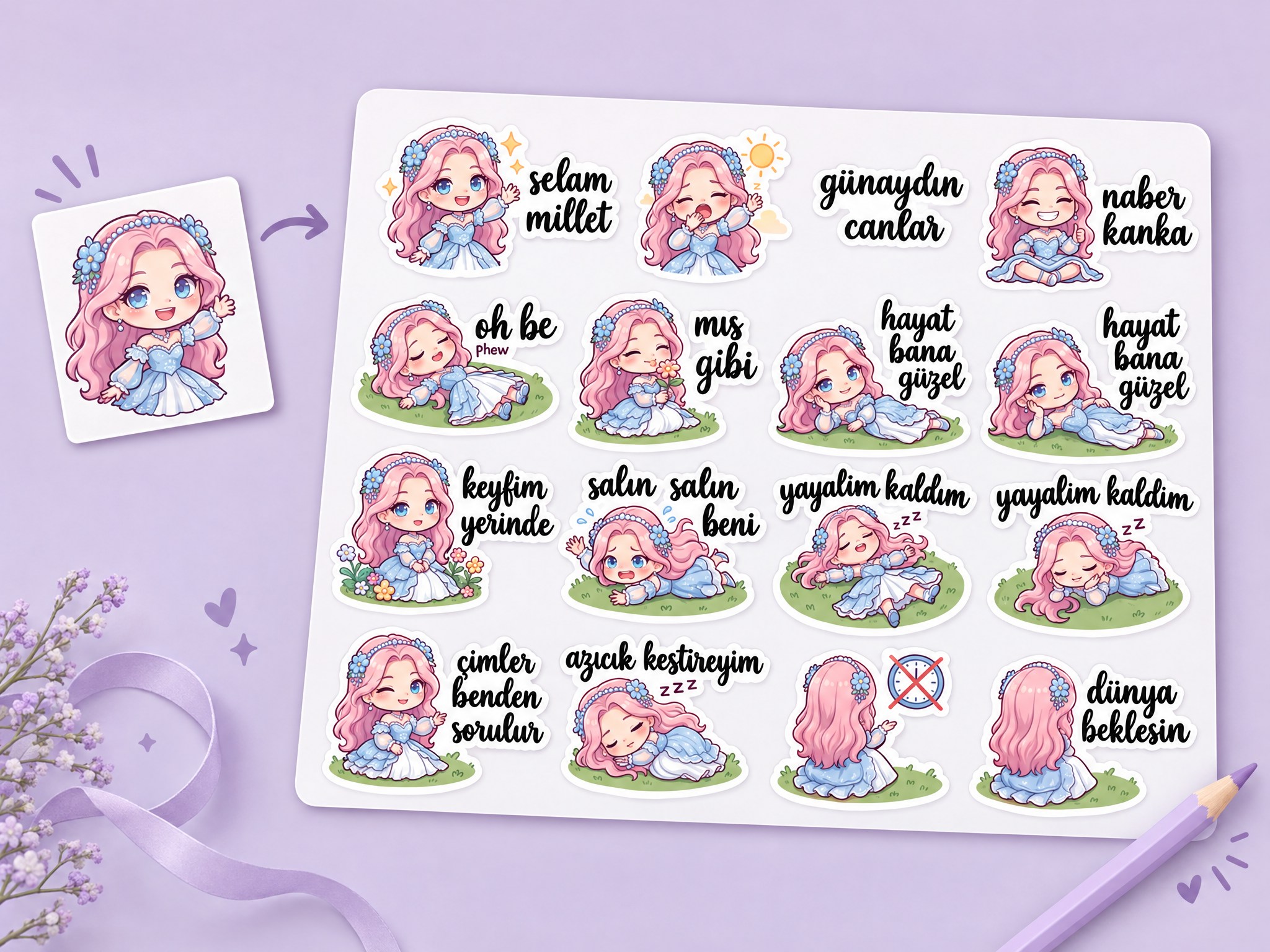 Chibi Chat Sticker Set
