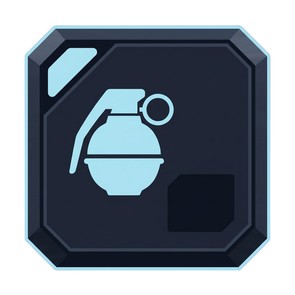 A grenade readout, ready