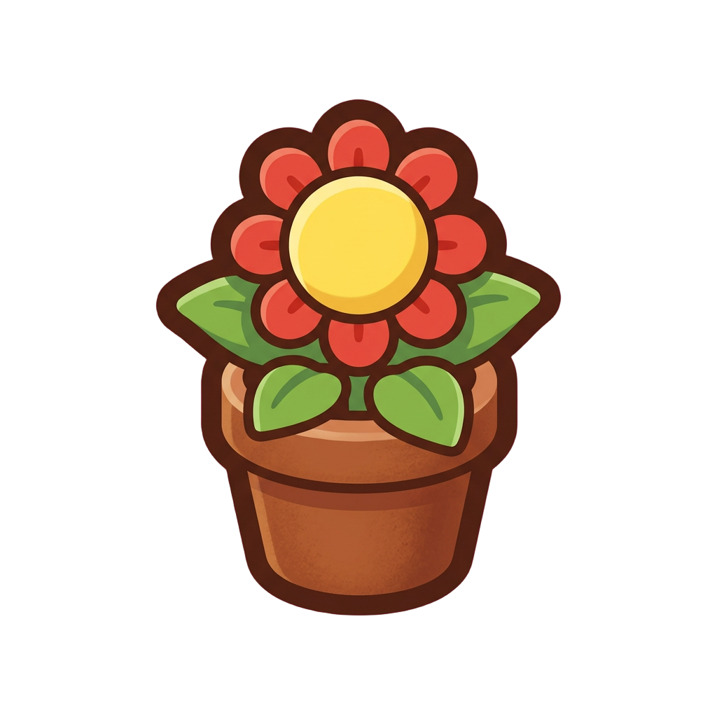 A terracotta flower pot