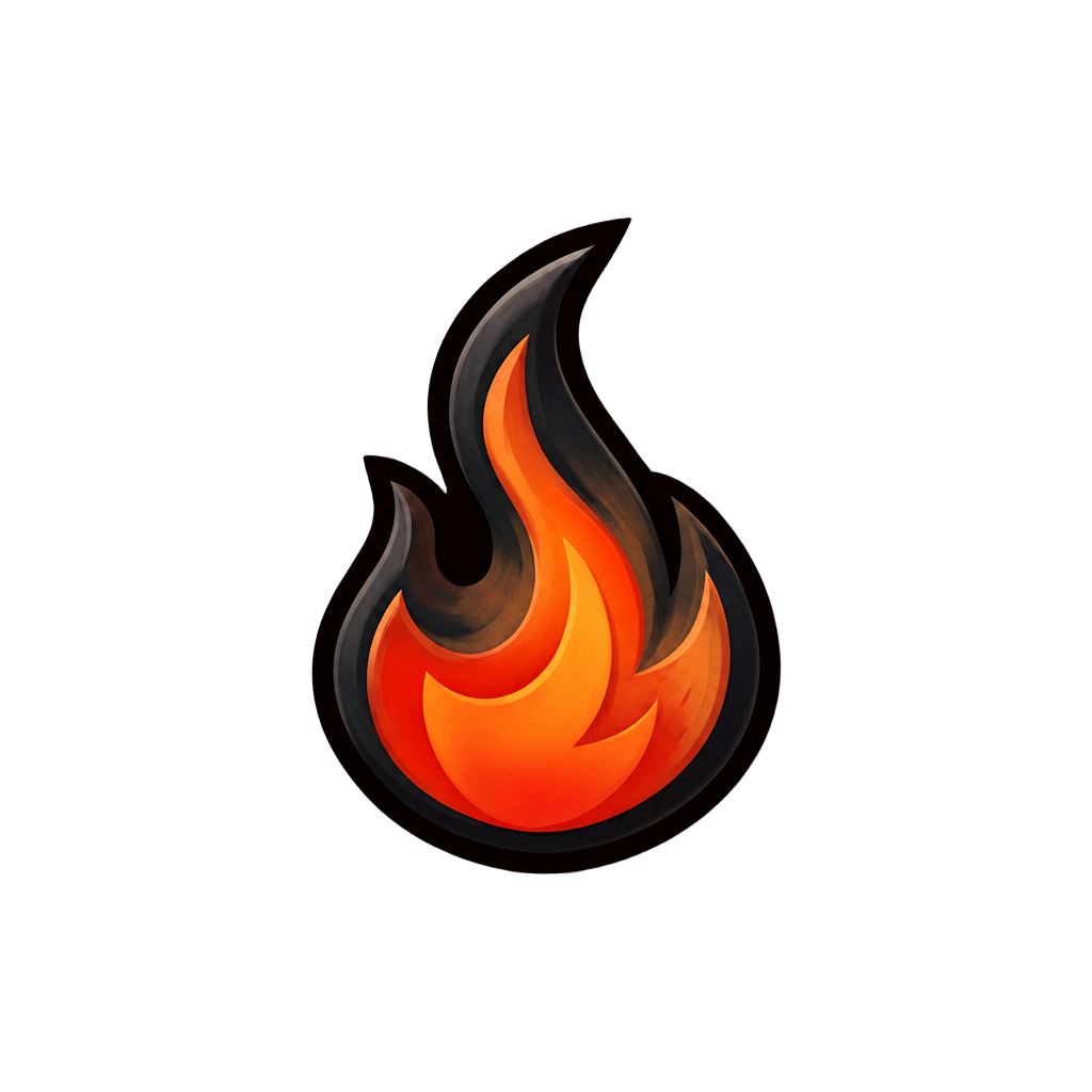 A fire ability icon, a curling flame