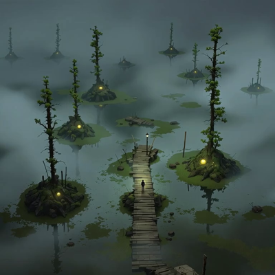 Stylized environment pans and mood driven animation