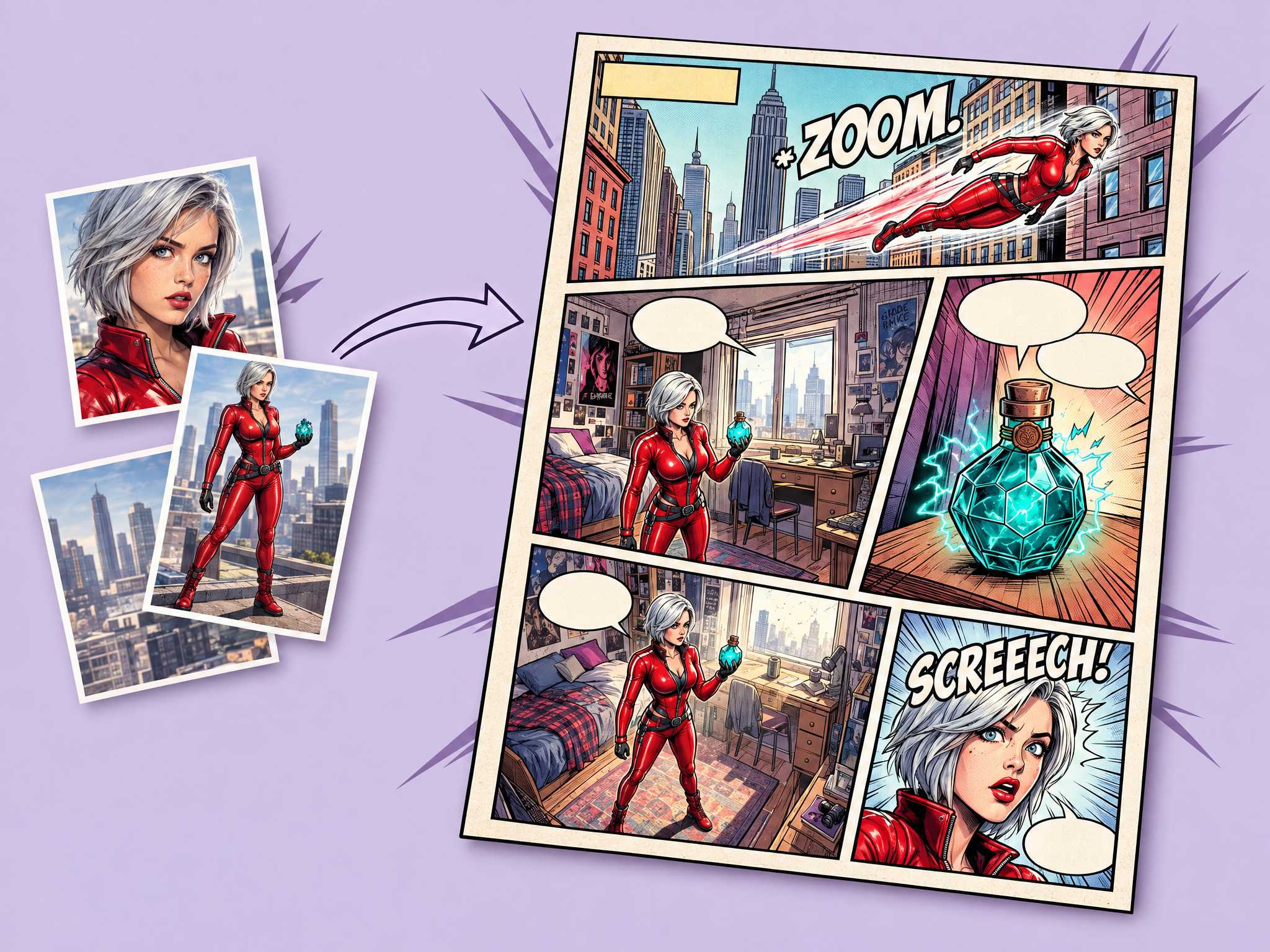Photos to Comic Page