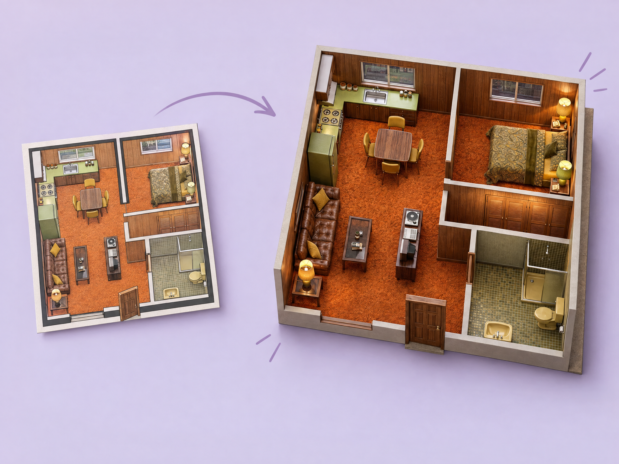 Floor Plan to 3D Set