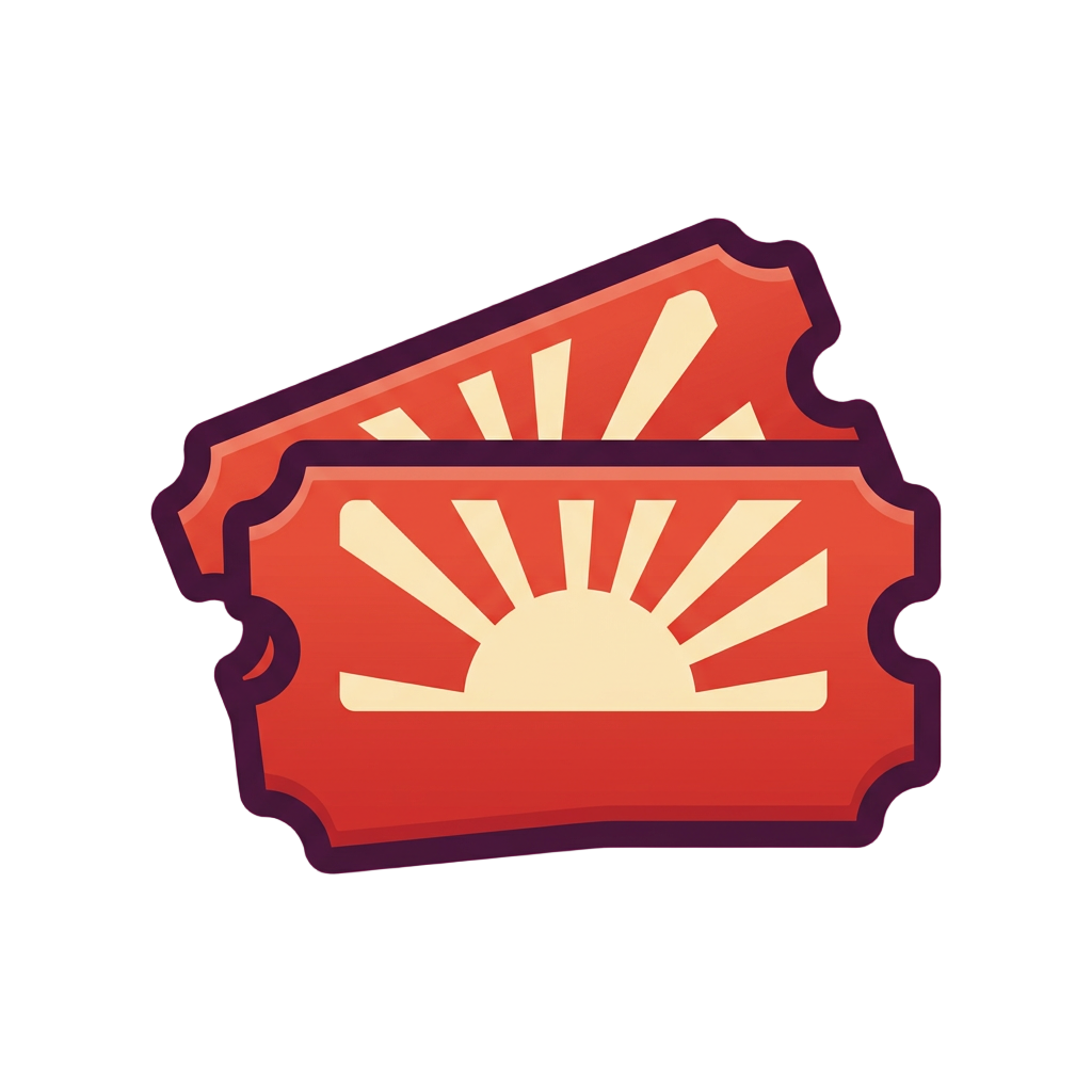 A pair of vermilion festival tickets