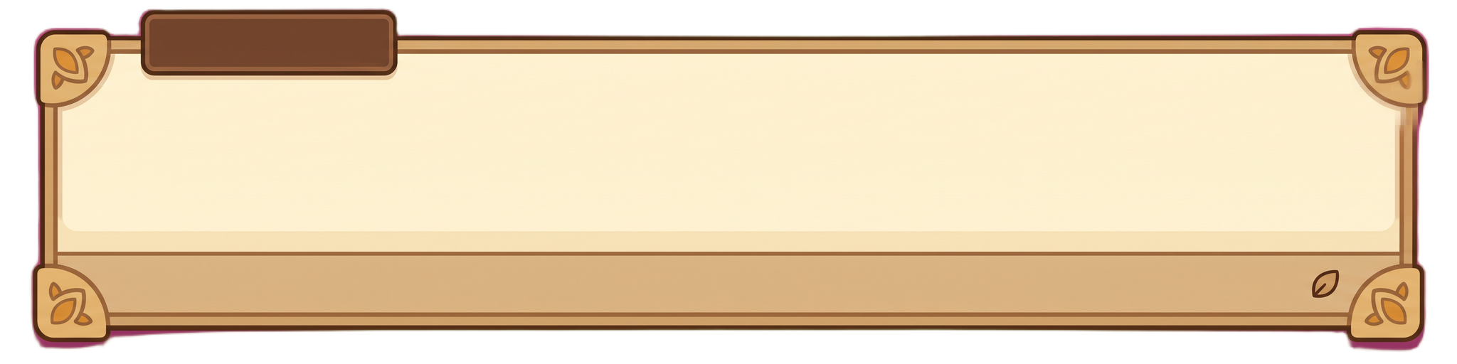 A dialogue frame with a name tab