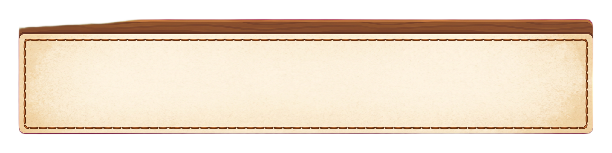 An inactive stitched-paper tab