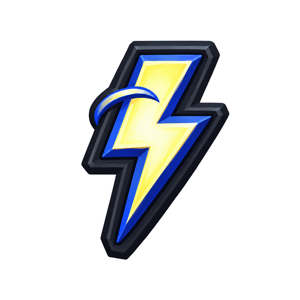 A lightning ability icon, a bold zigzag bolt