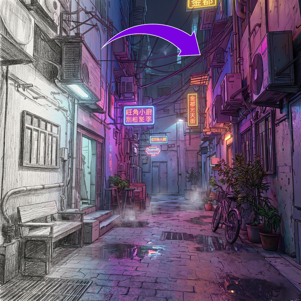Sketch to Art Style example 1
