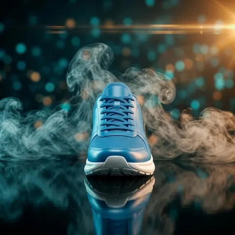 Sneaker ad in the same generic cinematic preset