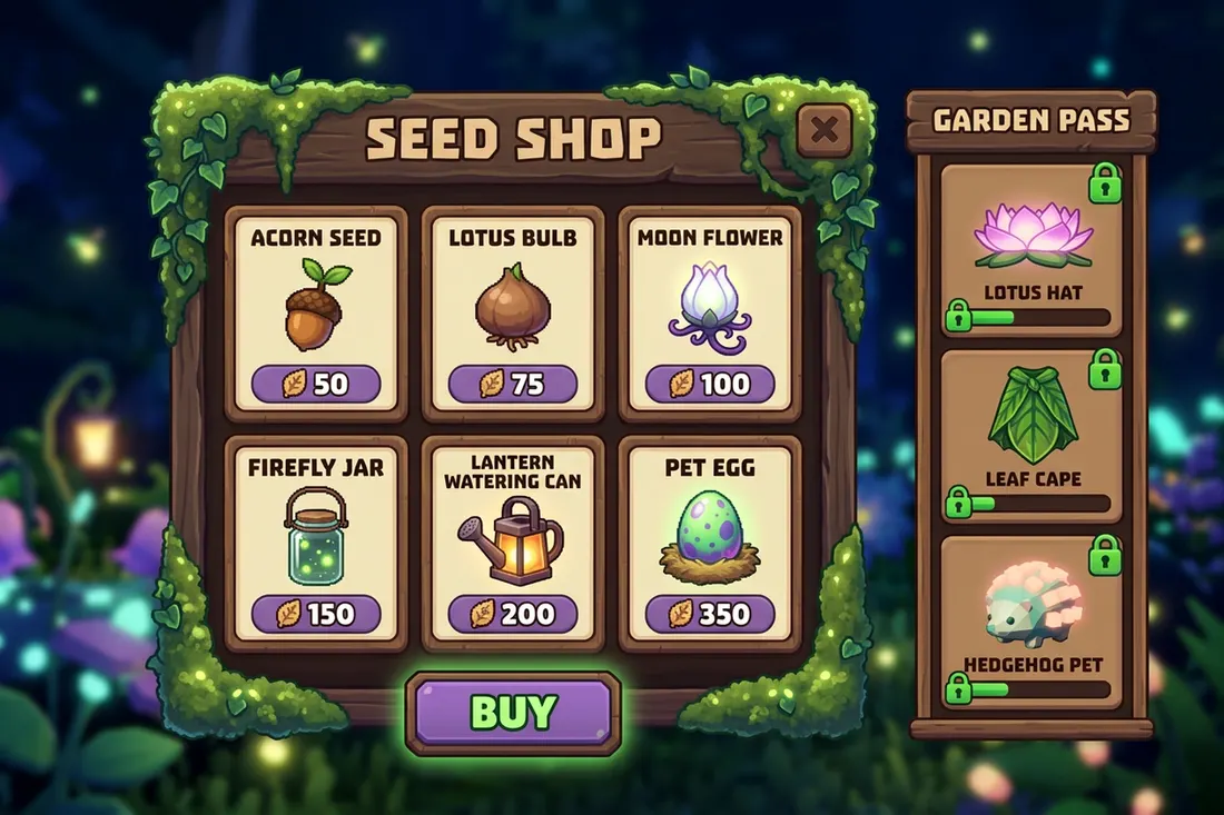 Shop & pass: Store and reward screens