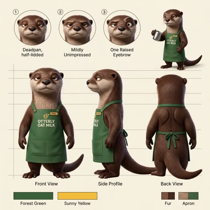 Otis character model sheet