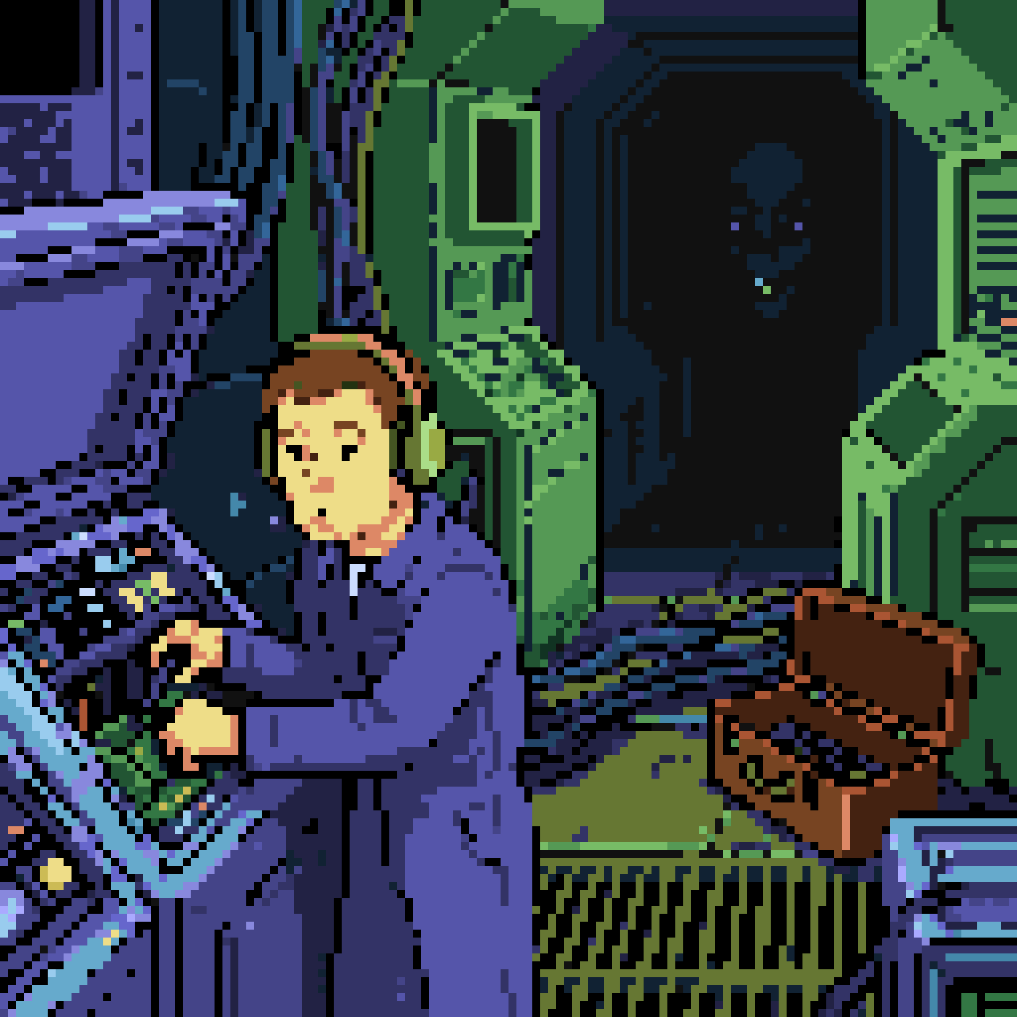A spaceship console, snapped to the Amiga register