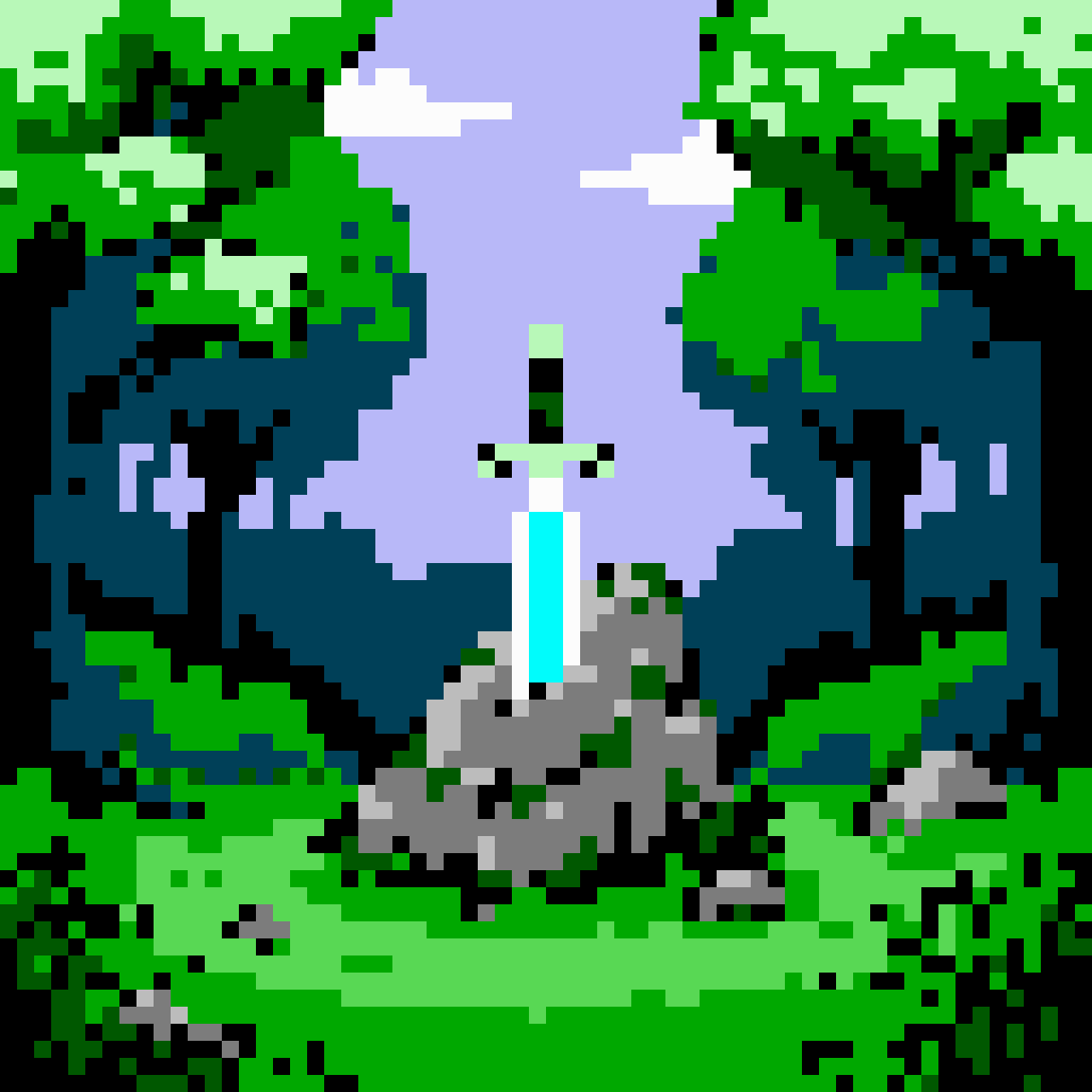 A sword in the stone, snapped to the NES register