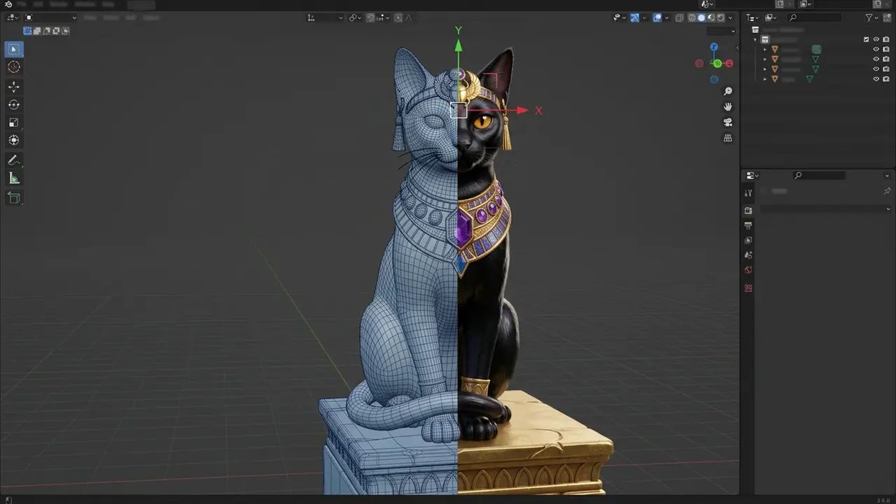 Purple Nile art from Layer in Maya