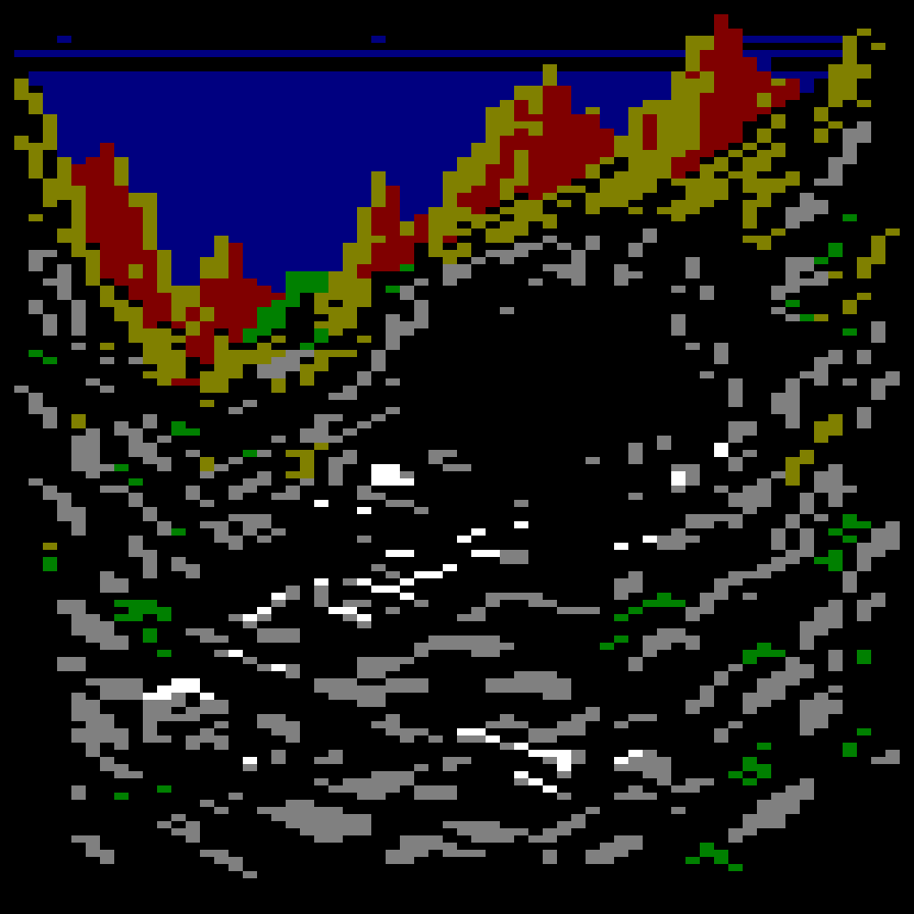 A cave, snapped to the Amstrad CPC register