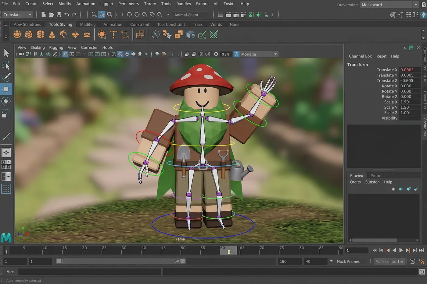 Glow Garden art from Layer in Maya