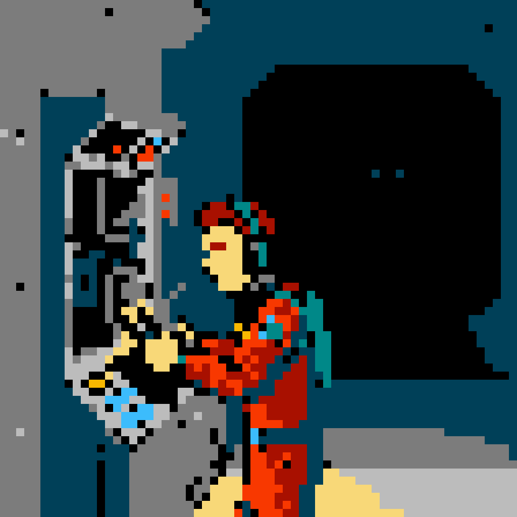 A spaceship, with an alien, snapped to the NES register